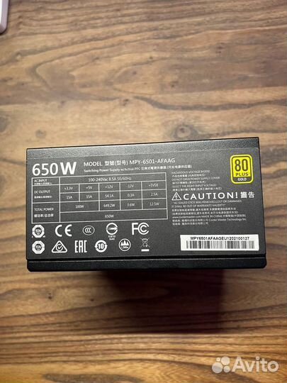 Блок питания Cooler Master MWE gold 650w