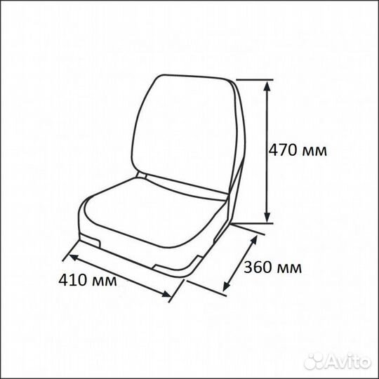 Сиденье мягкое складное Economy Low Back Seat, сер