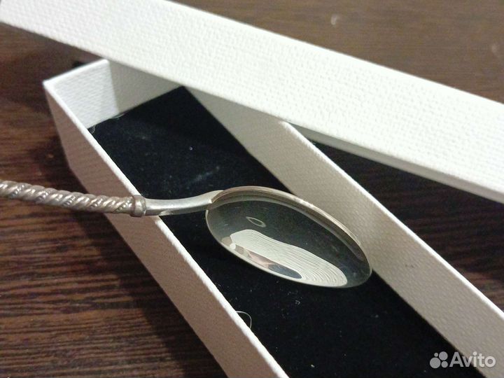 Серебряная чайная ложка 925 ангелочек