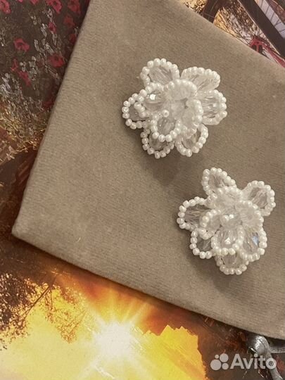 Серьги из бисера ручная работа