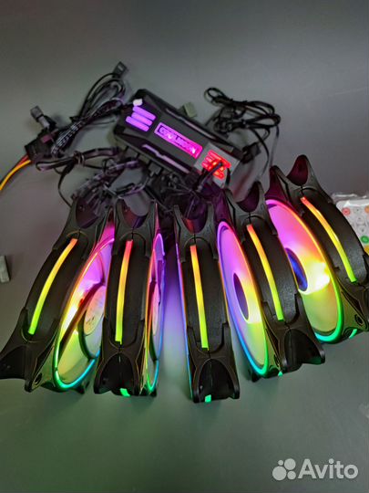 3шт +пульт вентилятор argb для корпуса управляемый