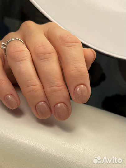 Пудровые ногти