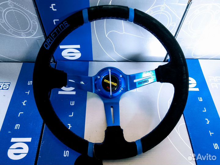 Спортивный руль момо дрифтинг замша