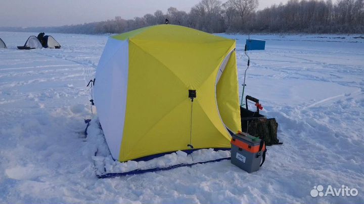 Палатка для зимней рыбалки Куб 3 + пол