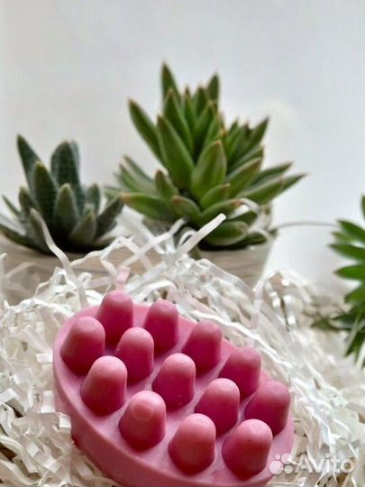 Массажное мыло с люфой ручной работы