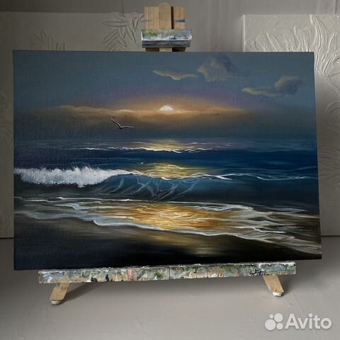 Картина маслом «Морской пейзаж»