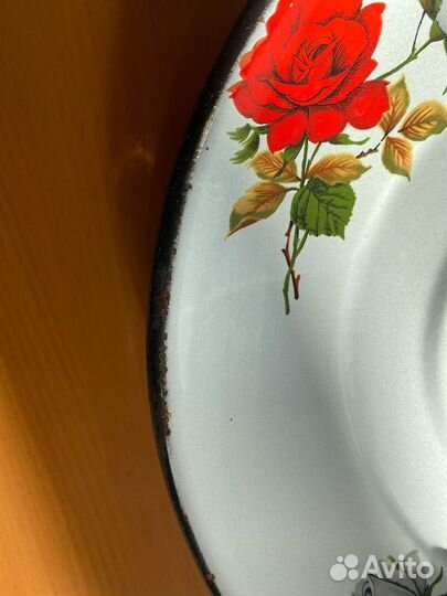 Эмалированная посуда СССР блюдо салатник тарелка