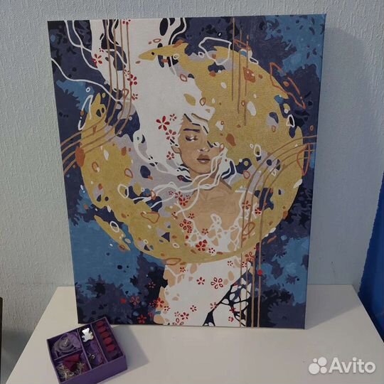 Новый мир. Готовая картина по номерам