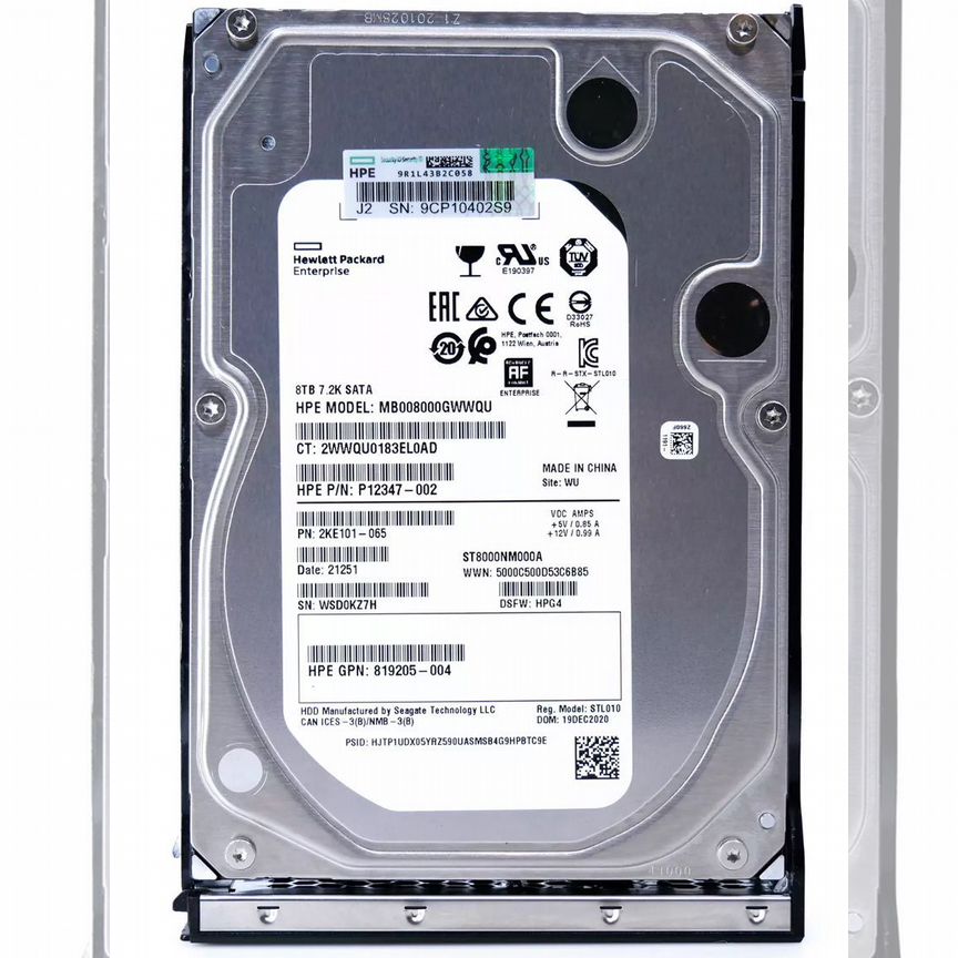 [MB008000GWWQU] Жесткий Диск Hp Mb008000gwwqu 8tb SATA3 3.5" Hdd