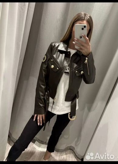 Кожаная куртка balmain