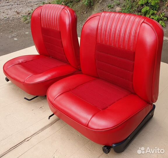 Красные сиденья для Ваз 2103