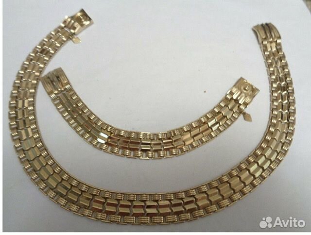 Ожерелье и браслет Сара Ковентри колье цепь винтаж