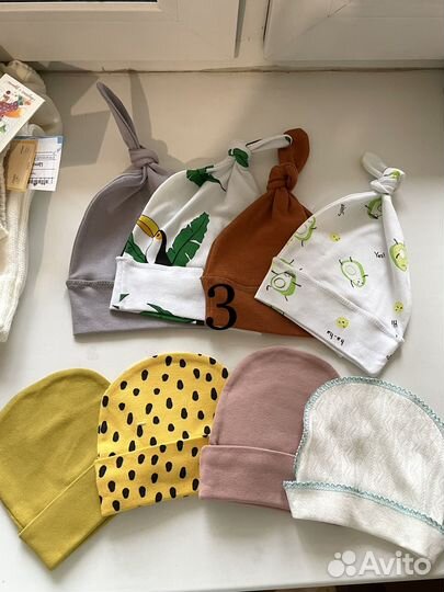 Чепчики, шапочки для новорождённых