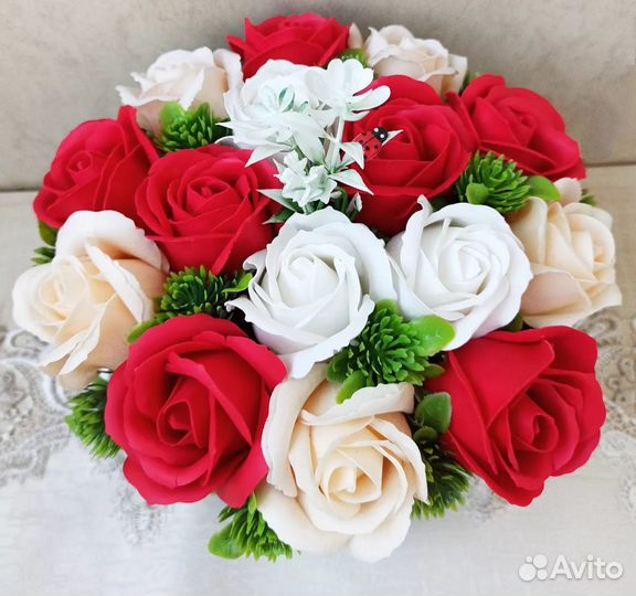 Букет из мыльных роз