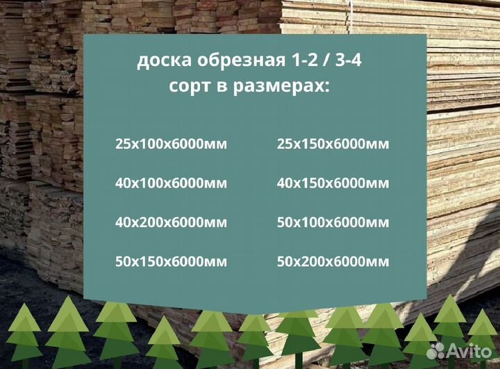 Доска обрезная