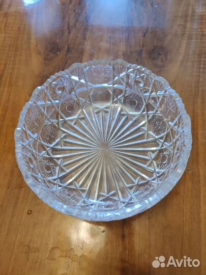 Ваза салатник СССР хрусталь