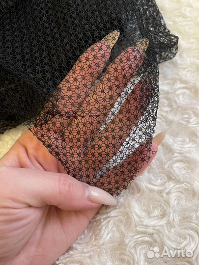 Черная сетка отрез ткани