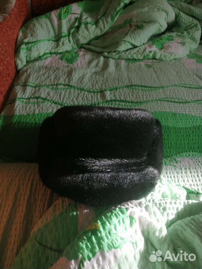 Норковая шапка мужская черная