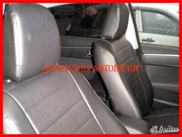 Чехлы Автопилот Toyota Corolla 11 из экокожи чёрны