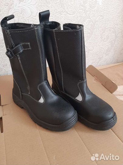 Сапоги кожаные утеплённые