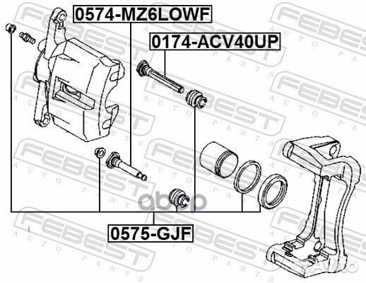 Рем.к-кт суппорта mazda 6 12-16 пер. 0575-GJF F