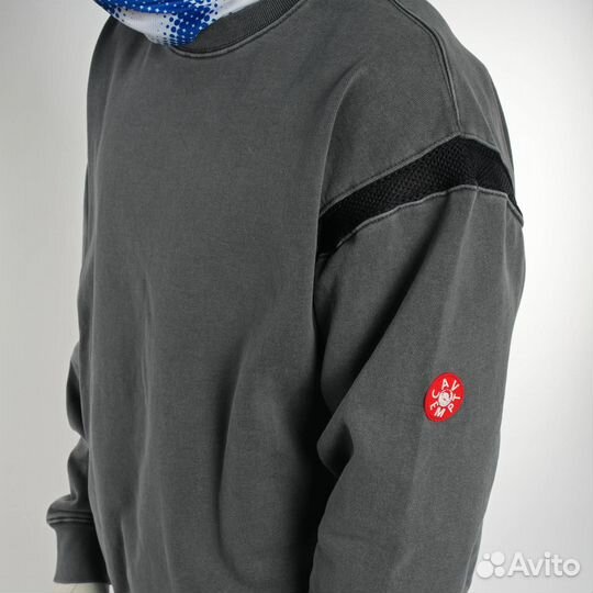 Свитшот cavempt серый с перфорацией