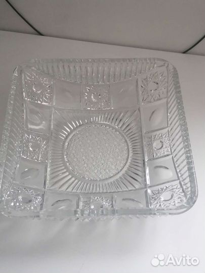 Ваза для фруктов хрустальная