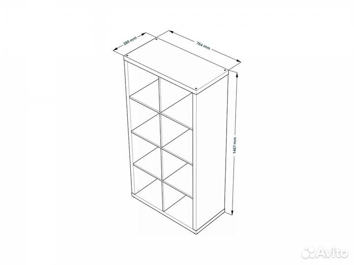 Стеллаж 8 ячеек - IKEA kallax Фора