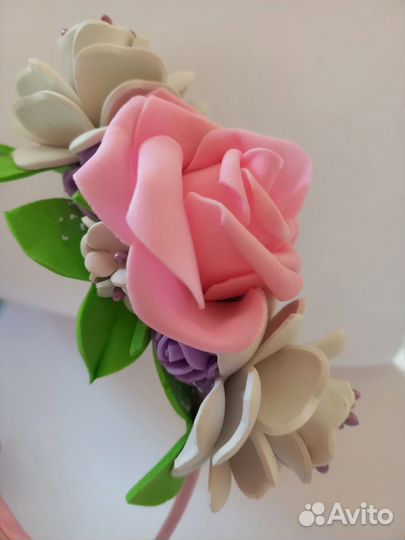 Ободок с цветами