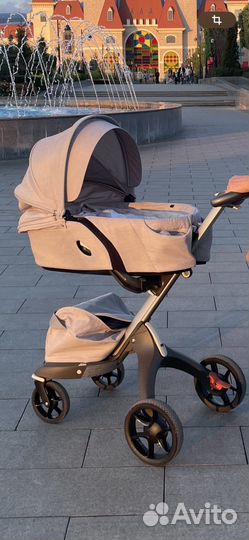 Коляска stokke xplory v6 3 в 1 серая
