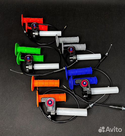 Короткоходная ручка газа + тросик + грипсы