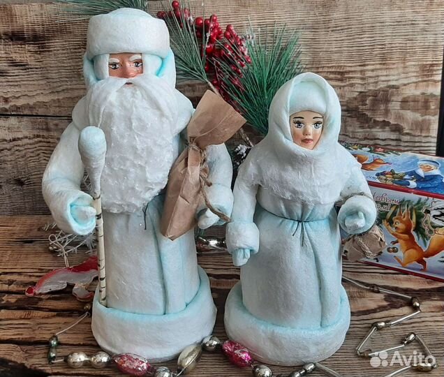 Ватный Дед Мороз и Снегурочка