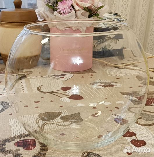 Аквариум, стеклянная ваза-шар