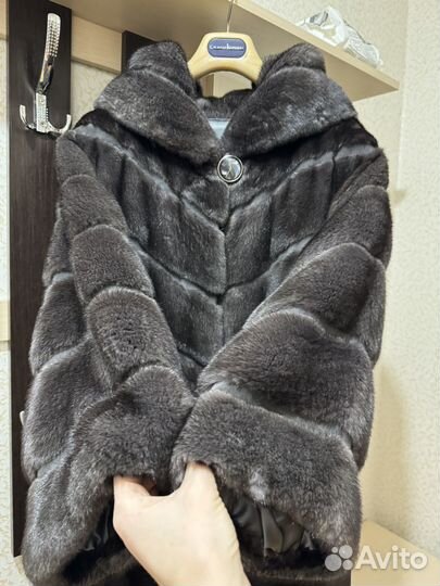 Шуба норковая серая 46-50