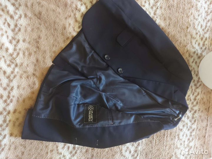 Школьный костюм для мальчика синий 128