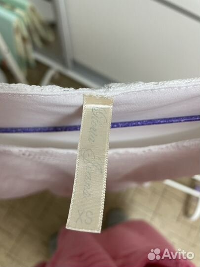 Платье летнее женское белое кружевное xs