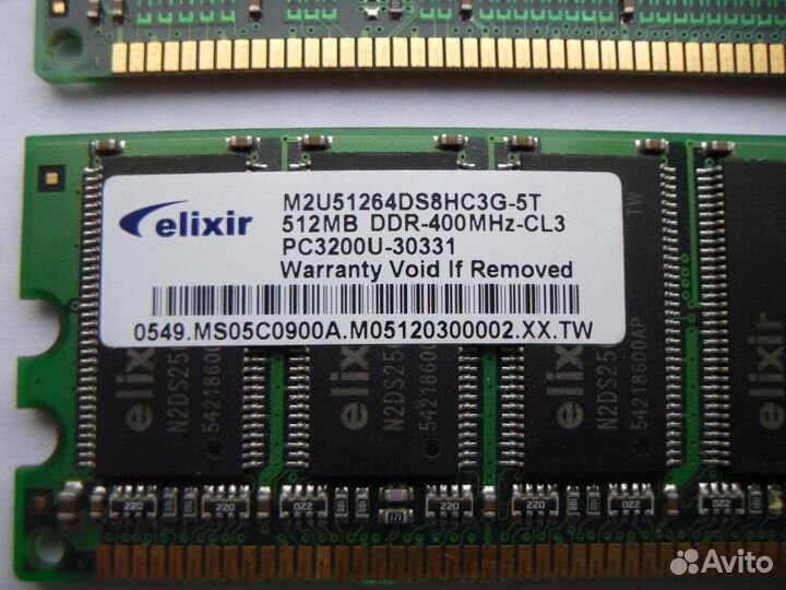 Память DDR 1 512MB, 400мгц