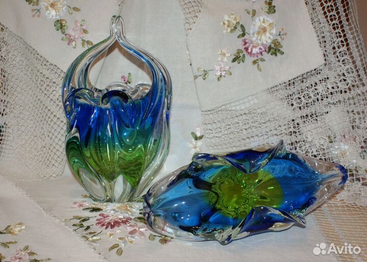 Вазы, кувшины(стекло),ложки(мельхиор). Англия,ссср