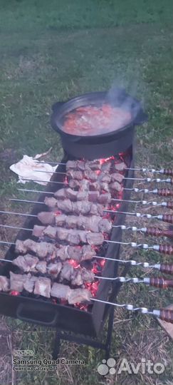 Мангал с печью под казан