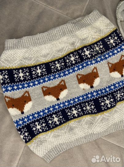 Детский комплект шапка/снуд/варежки HM