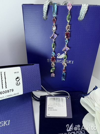 Swarovski серьги длинные gema