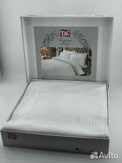 Постельное белье евро Жаккард сатин TAC Турция