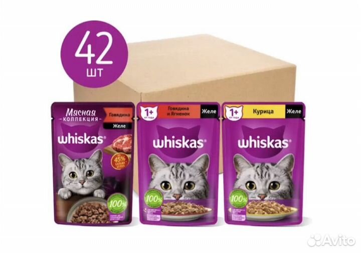 Влажный корм для кошек whiskas
