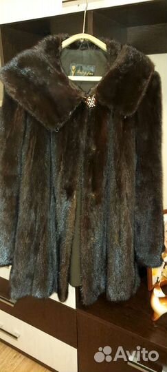 Шуба норковая с капюшоном 48 50 52