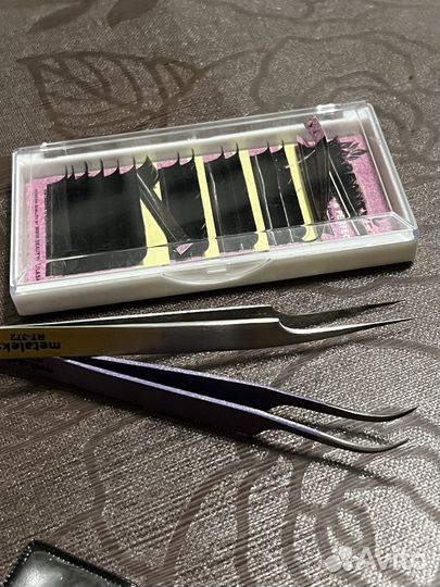 Пинцеты наращивание, ламинирование ресниц новые