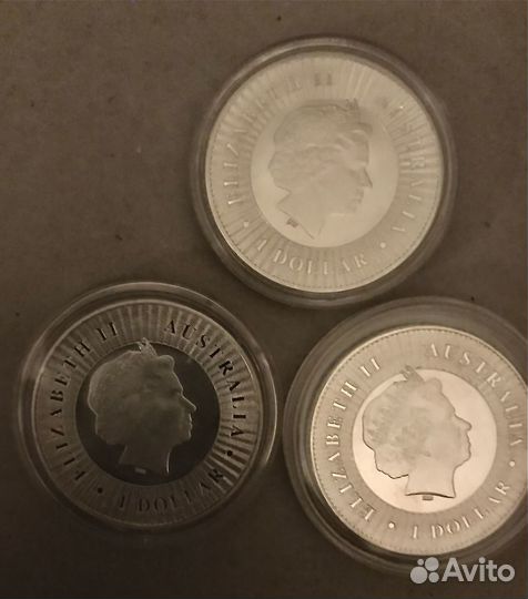 Четыре инвестиционные серебряные монет по 1 oz