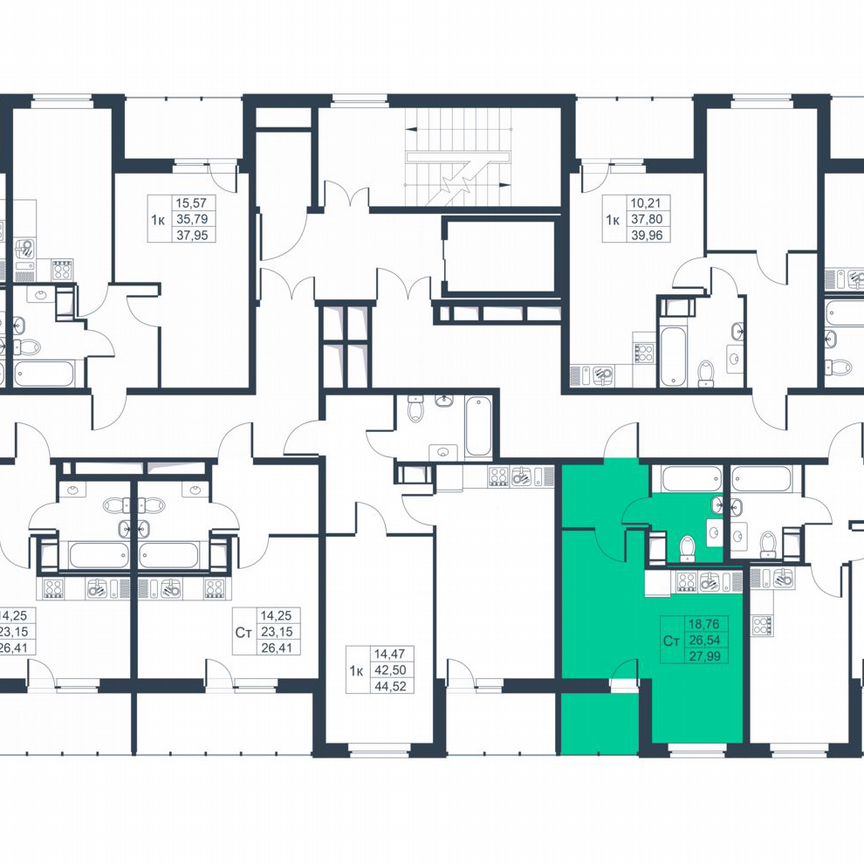 Квартира-студия, 26,4 м², 5/9 эт.