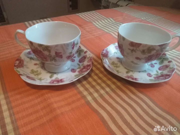 Чашка с блюдцем фарфор