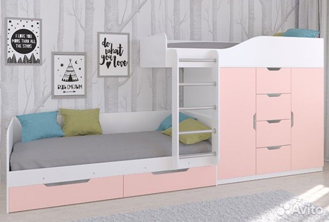 Детская кровать Белый/Венге