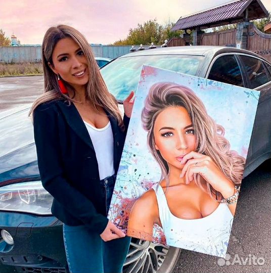 Портрет на холсте по фото на любой праздник